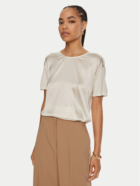 BOSS Boss Футболка Esandy 50457656 Écru Relaxed Fit