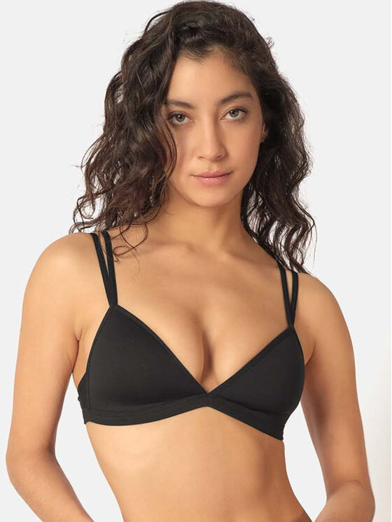 Skiny Skiny Biustonosz z fiszbiną 82414 Czarny