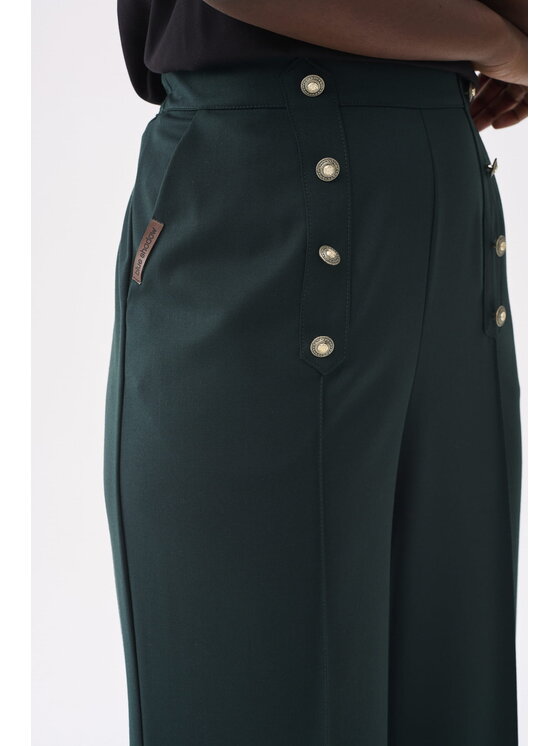 blue shadow blue shadow Spodnie damskie Celia BS Zielony Standard Fit