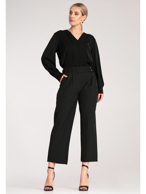 FIGL FIGL Culottes nohavice M1132 Čierna Flared Leg