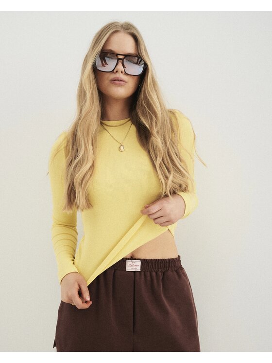 Le Songe Le Songe Longsleeve SAMI Żółty Basic Fit