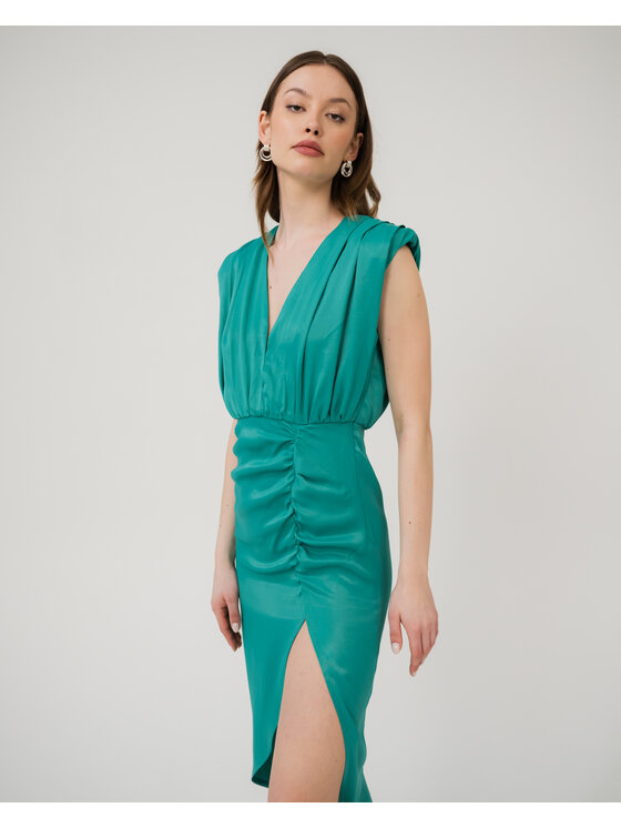 ROSE AVENUE ROSE AVENUE Sukienka koktajlowa NOBI Turkusowy Regular Fit
