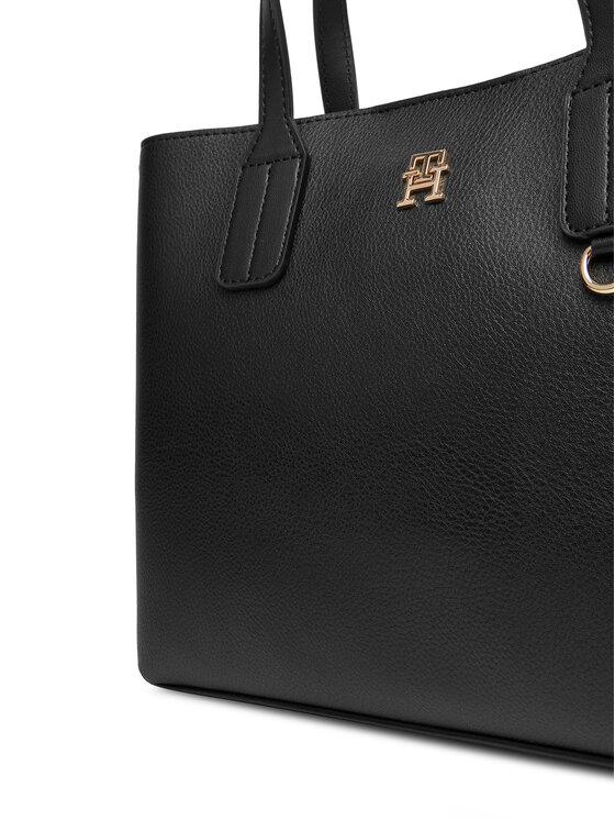Tommy Hilfiger Tommy Hilfiger Torbica Th Distinct Mini Tote AW0AW17459 Crna