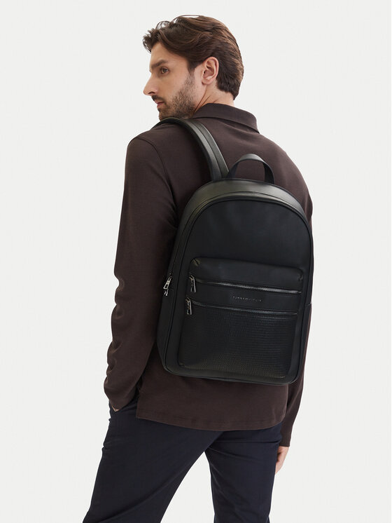 Σακίδιο Tommy Hilfiger Th Woven Backpack AM0AM14093 Μαύρο 00