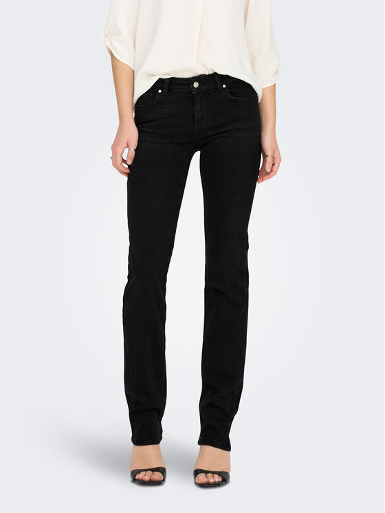 ONLY Blugi 15252221 Negru Straight Fit