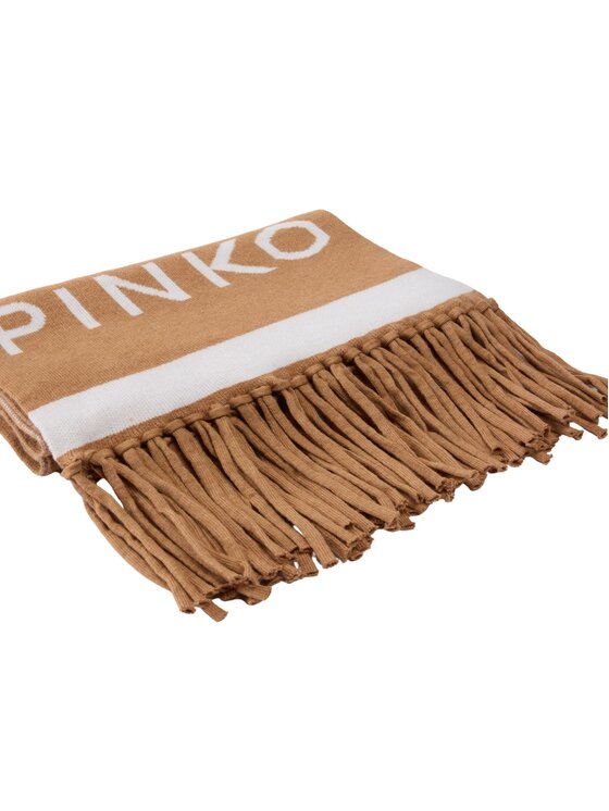 PINKO PINKO Sciarpa Svezia sciarpa jacquard logo Beige