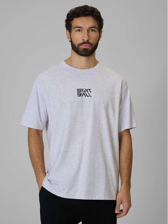 4F 4F T-Shirt ESSENTIALS Szary jasny Loose Fit