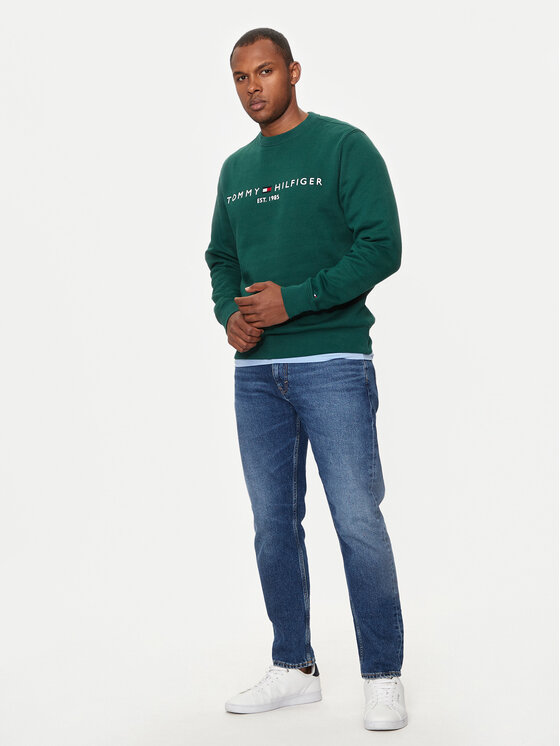 Tommy Hilfiger Tommy Hilfiger Džemperis Logo MW0MW11596 Žalia Regular Fit