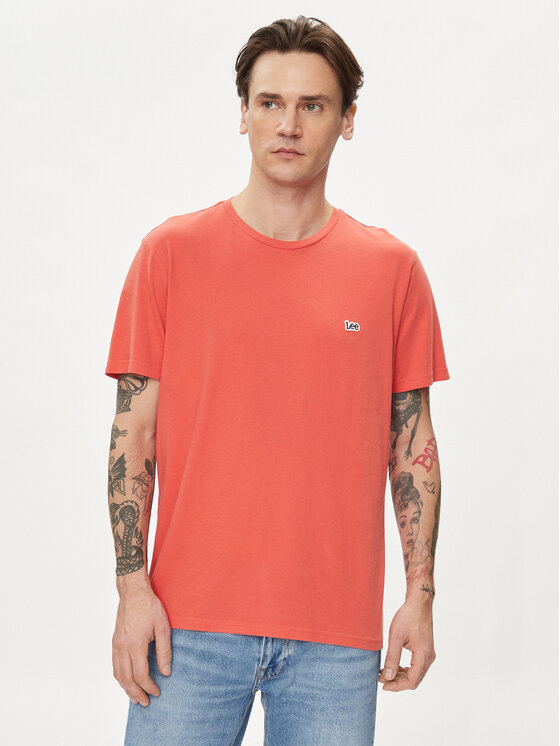 Lee Lee T-särk Patch Logo 112349352 Punane Regular Fit