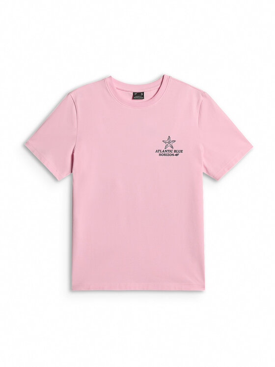 4F 4F T-Shirt OCEANS KEEPERS Różowy jasny Relaxed Fit