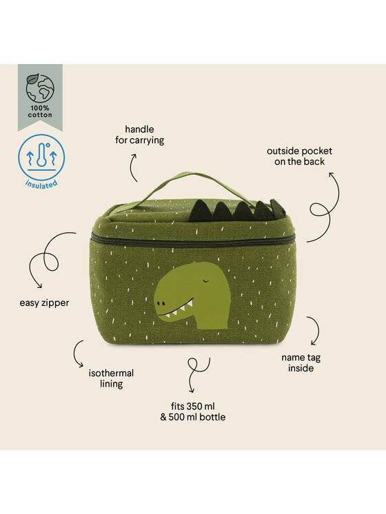Trixie Baby Trixie Baby Torba termiczna Termiczny Lunch Box - Dinozaur Zielony