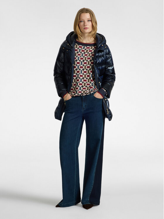 Elena Mirò Elena Mirò Giubbotto piumino F887P000125N034 Blu A-Line Fit