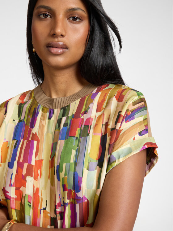 Elena Mirò Elena Mirò T-Shirt G084Z000603N022 Kremowy Regular Fit