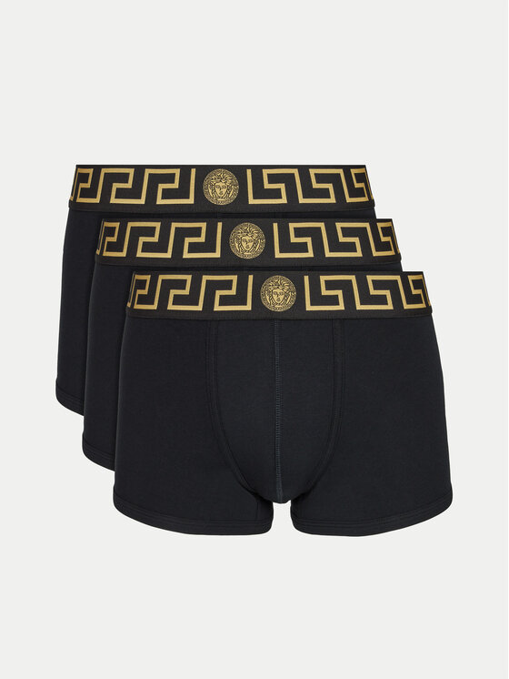 Versace Lot de 3 boxers AU10326 1A10011 Noir