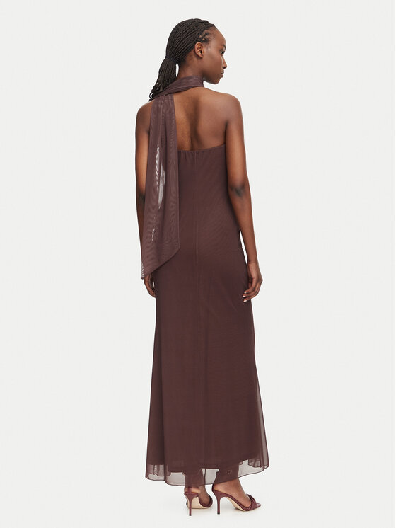Vero Moda Vero Moda Sukienka letnia Rosetta 10356030 Brązowy ciemny Regular Fit