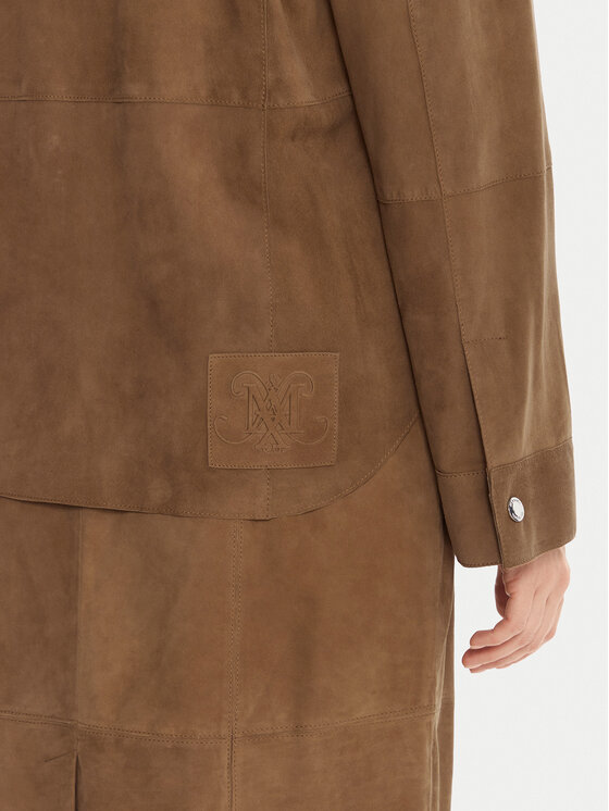 MAX&Co. MAX&Co. Кожено яке Stallo 2526446011200 Кафяв Loose Fit