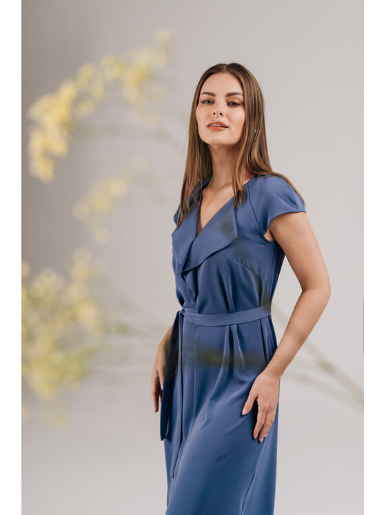 Stylove Stylove Sukienka codzienna S411 Niebieski A-Line Fit