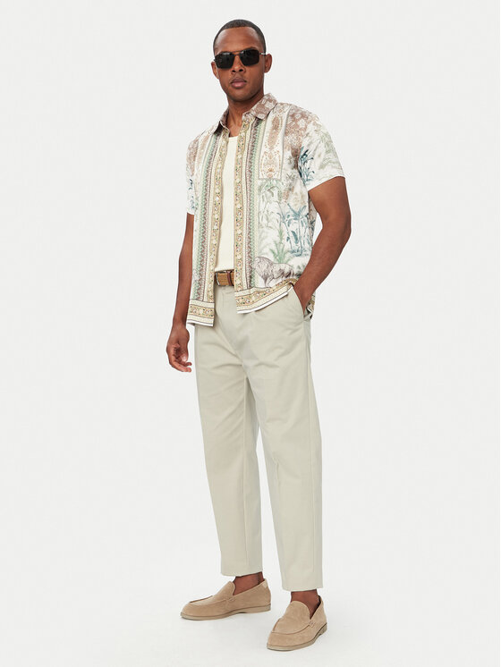 Guess Guess Πουκάμισο M6YH88 W3424 Μπεζ Regular Fit