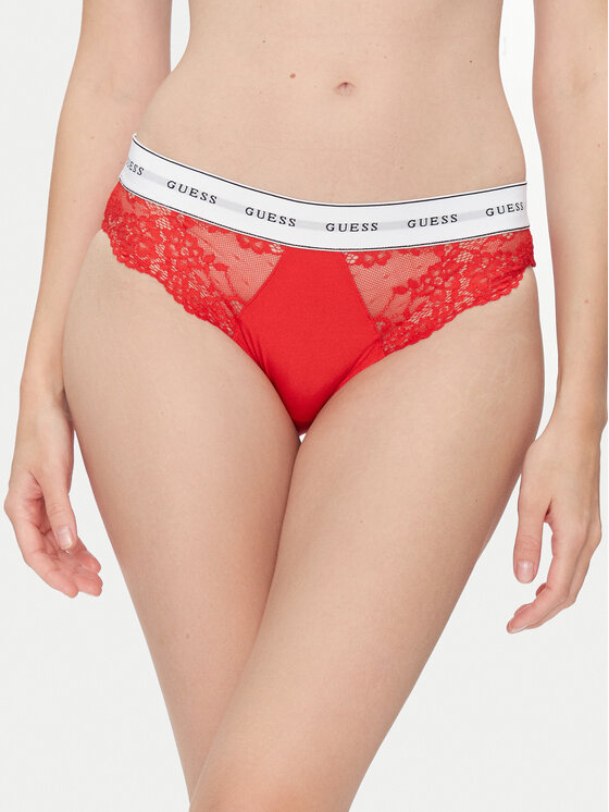 Guess Guess Klasične spodnje hlačke O2BE08 KBBT0 Rdeča