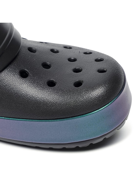 Crocs Klapki Crocband Iridescent Band Clog 206595 Czarny