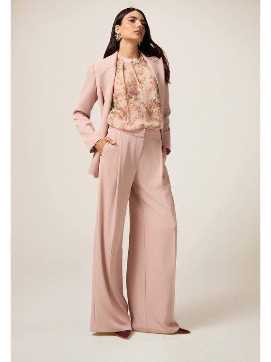 Oltre Oltre Pantaloni di tessuto P096R108751N006 Rosa Baggy Fit