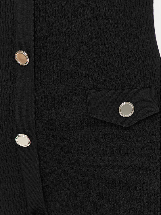 Morgan Morgan Sukienka dzianinowa 241-RMLILY Czarny Slim Fit