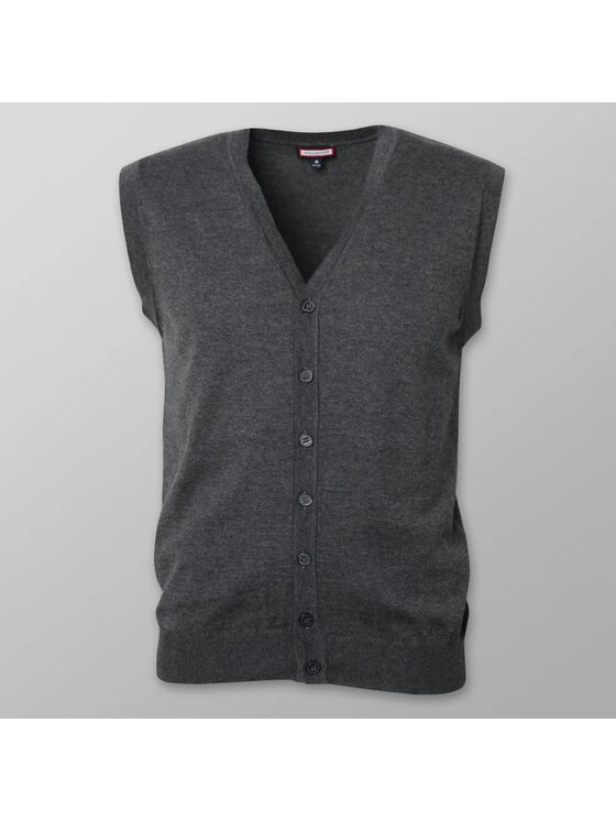 Willsoor Willsoor Kamizelka 71734/2 Szary Regular Fit