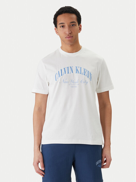 Calvin Klein Jeans Tricou LV04RF820G Alb Regular Fit