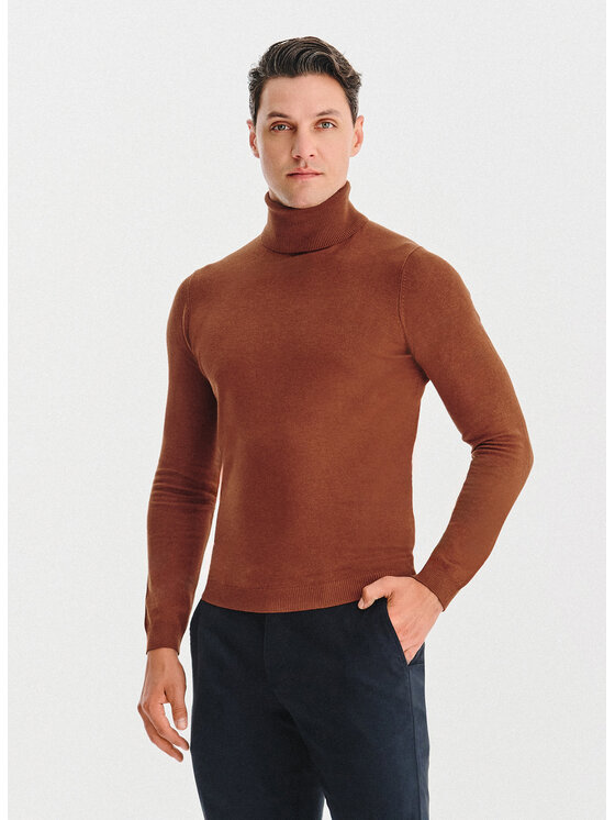 Pako Lorente Pako Lorente Sweter P25WN-2X-032 Pomarańczowy Classic Fit