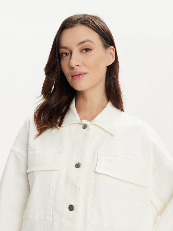 MAX&Co. MAX&Co. Kurtka jeansowa Cesare 2416041023200 Écru Regular Fit