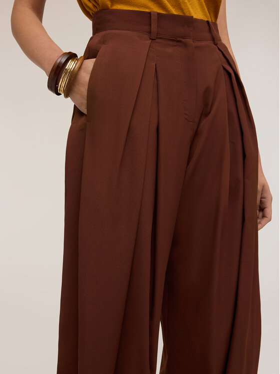 Motivi Motivi Pantaloni di tessuto P00XQ004582N022 Marrone Regular Fit