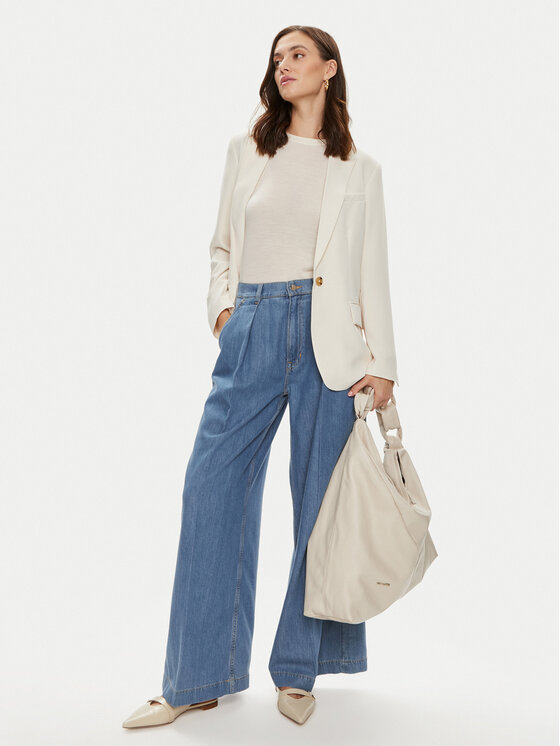 BOSS Boss Traperice 50509285 Plava Wide Leg