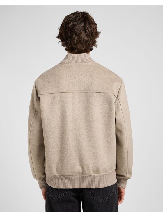 Lee Lee Kurtka przejściowa WOOL BOMBER JACKET Szary Regular Fit