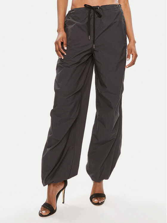 Juicy Couture Juicy Couture Штани з тканини Ayla JCWBJ24341 Чорний Oversize