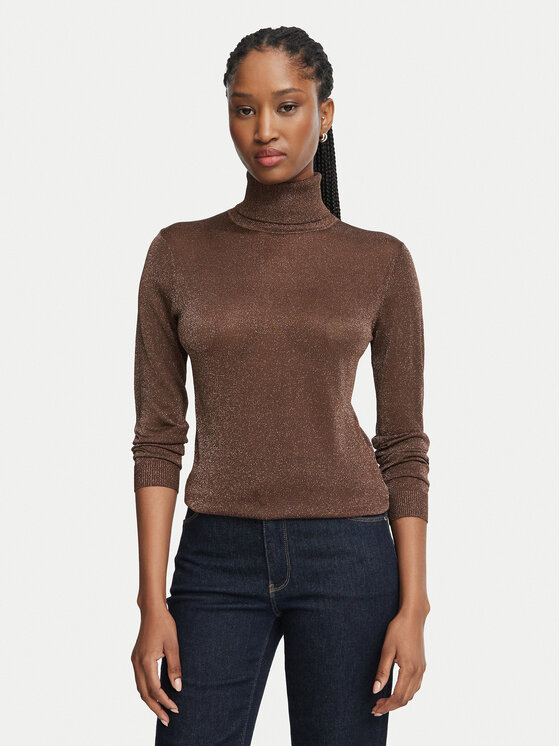 Fracomina Fracomina Dolčevita FR26WT7009K490Q7 Smeđa Regular Fit