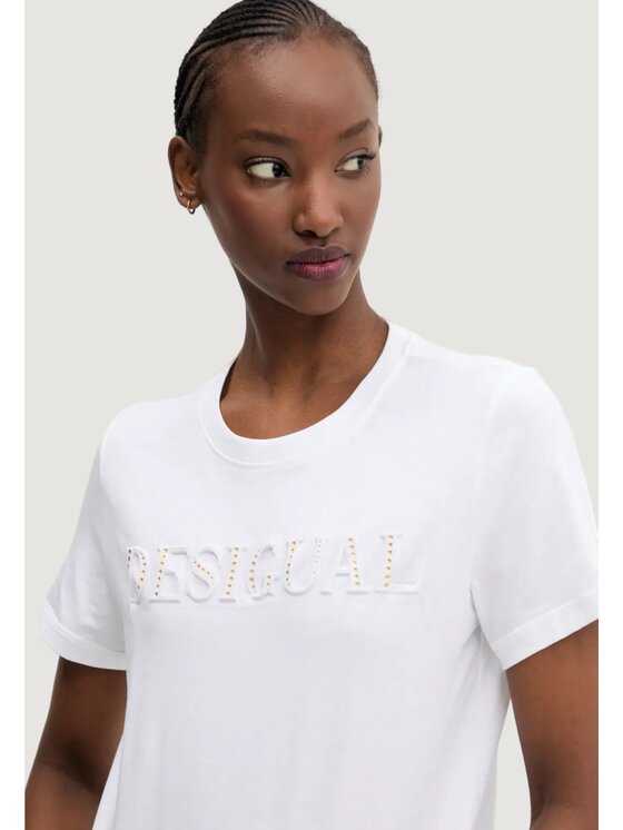 Desigual Desigual T-shirt TS_BRANDY Bianco Egg Fit