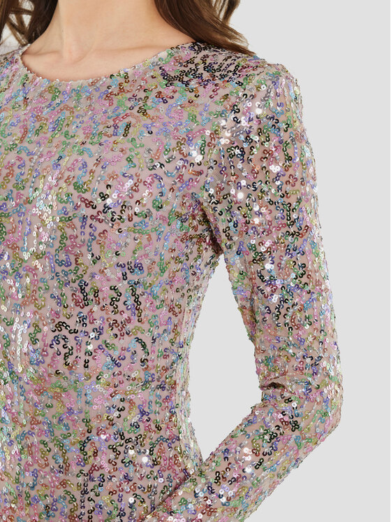 Swing Swing Sukienka koktajlowa 5AF02900 Kolorowy Slim Fit