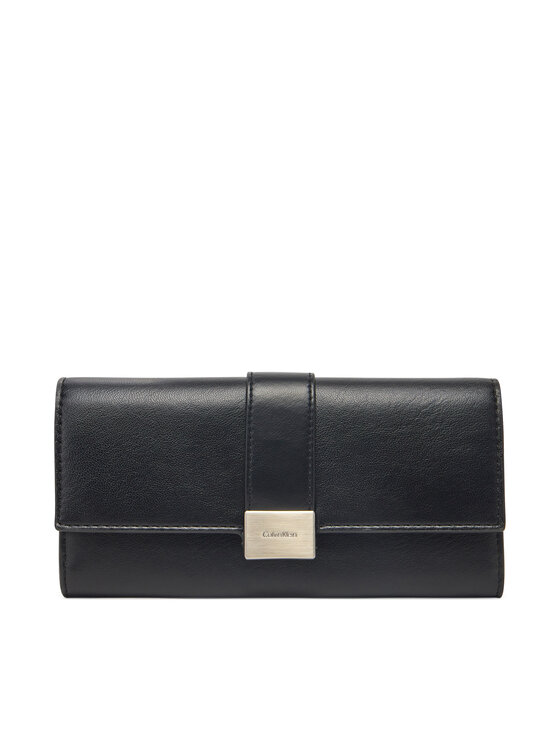 Női Nagy női pénztárca Calvin Klein, Fekete, Hardware Snap Large Wallet K60K612964