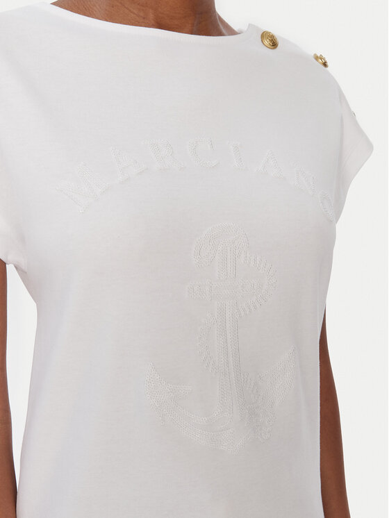 Marciano Guess Marciano Guess Tricou 6RGI03 6362A Alb Regular Fit