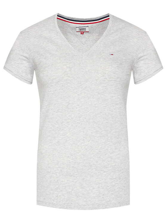 Tommy Jeans T shirt Stretch Tee DW0DW08302 Gris Slim Fit Modivo