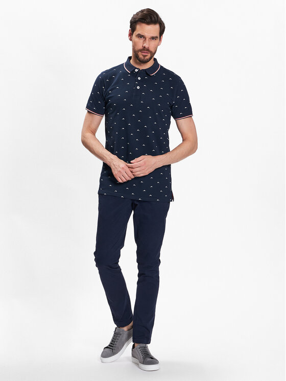 INDICODE INDICODE Pólóing Dolphin 40-948 Sötétkék Regular Fit