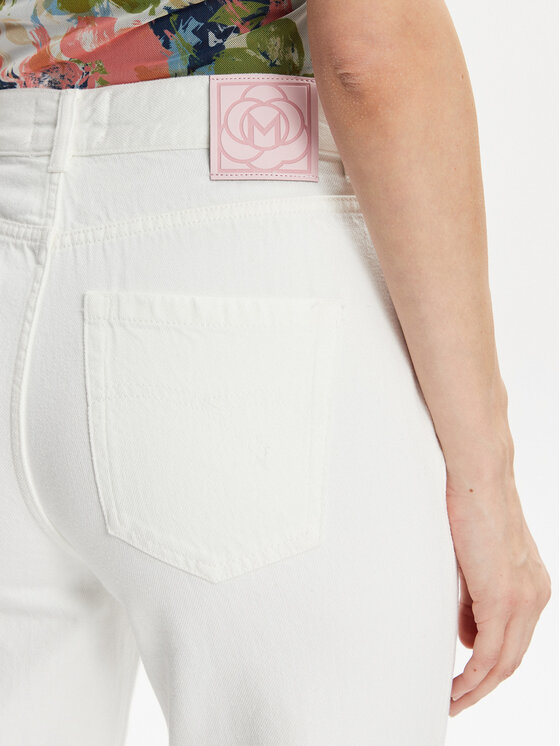 Marella Marella Teksad Mombis 2413131224 Valge Mom Fit