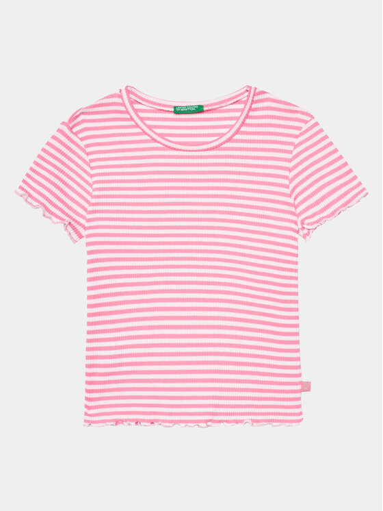 United Colors Of Benetton Tricou 3W5BC10H7 Roz Regular Fit