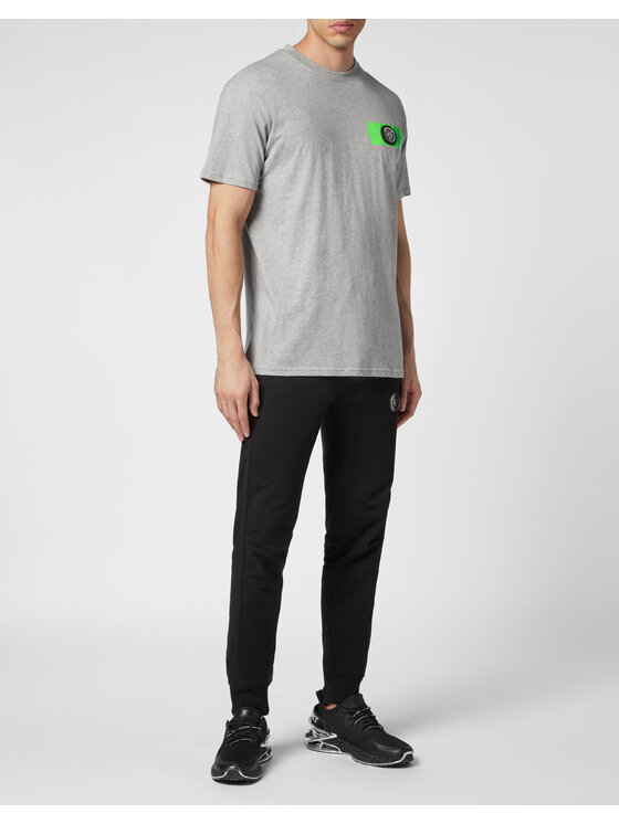 Plein Sport Plein Sport T-Shirt 8343 Szary Regular Fit