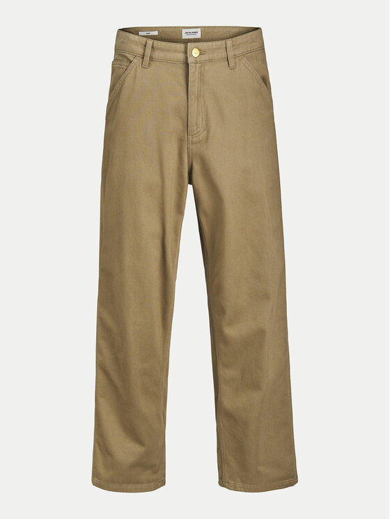 Jack & Jones Junior Jack & Jones Junior Spodnie materiałowe Alex 12262926 Brązowy Loose Fit