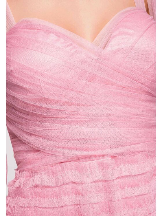 Ombre Ombre Sukienka wieczorowa LA-OM-DLR312 Różowy Slim Fit