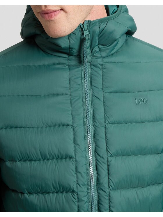 Lee Lee Kurtka puchowa PUFFER JACKET Zielony Regular Fit
