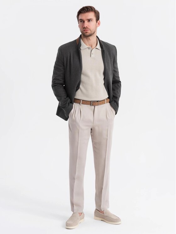 Ombre Ombre Sako OM-BLZB-0131 Černá Regular Fit