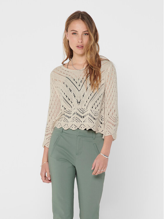 JDY JDY Πουλόβερ New Sun 15212788 Μπεζ Regular Fit