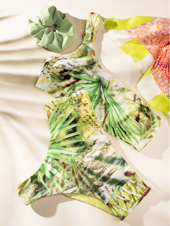 Miss Lou Miss Lou Bikini pezzo sopra G-JR1-Z Verde